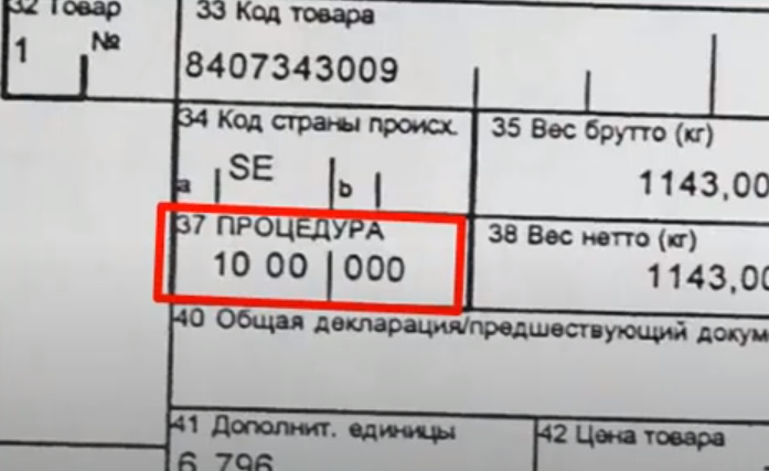 Оформление товара при затаможке